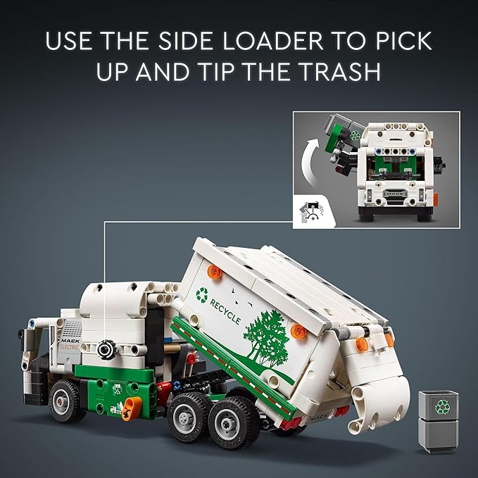 LEGO® Technic Mack LR Electric Garbage Truck 42167 Recycling Bin Lorry Set for Kids 8+