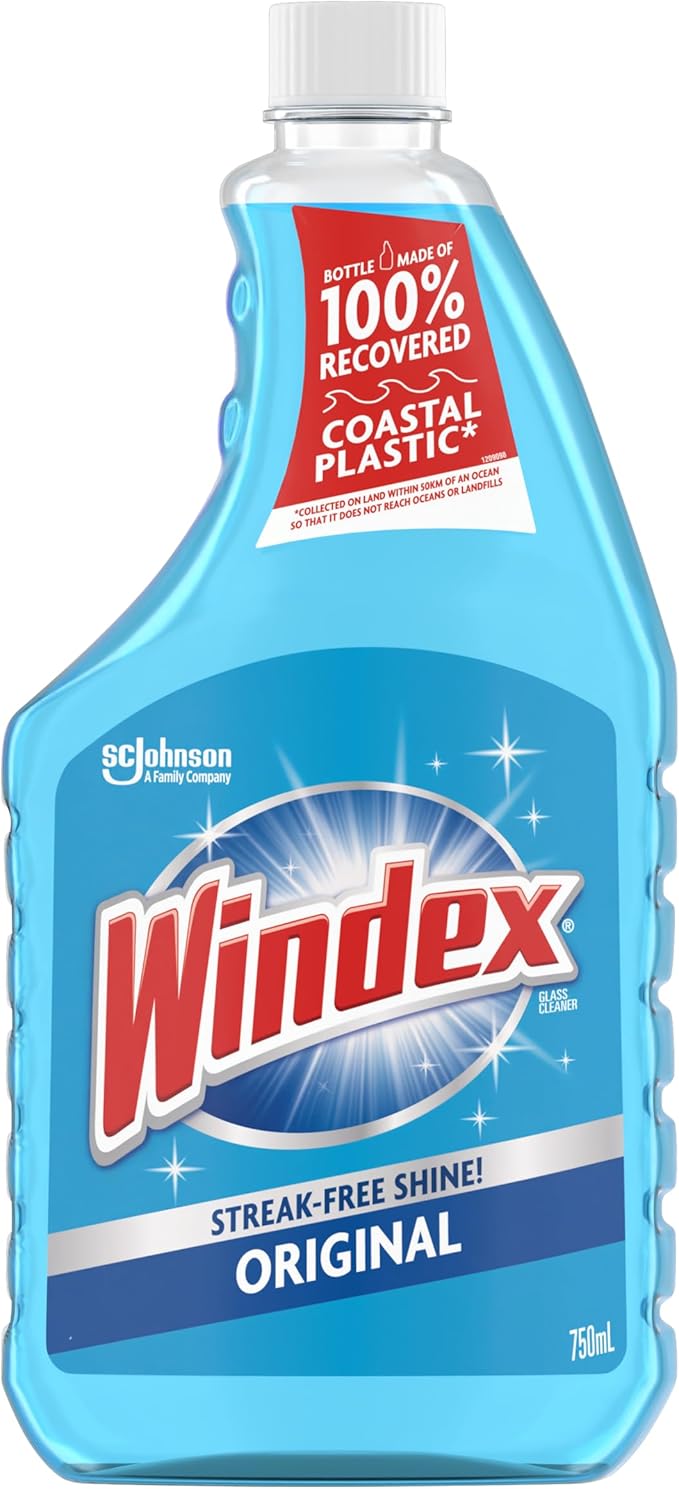 Windex Original Formula Glass Cleaner Refill 750 mL for Windows & Glass