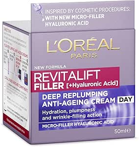 L'Oréal Paris Revitalift Filler Day Cream 50ml – Plumping & Anti-Wrinkle Hydrating Formula