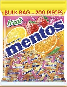 Mentos Fruit Candy Pillowpack 540g Assorted Fruity Flavors Treats