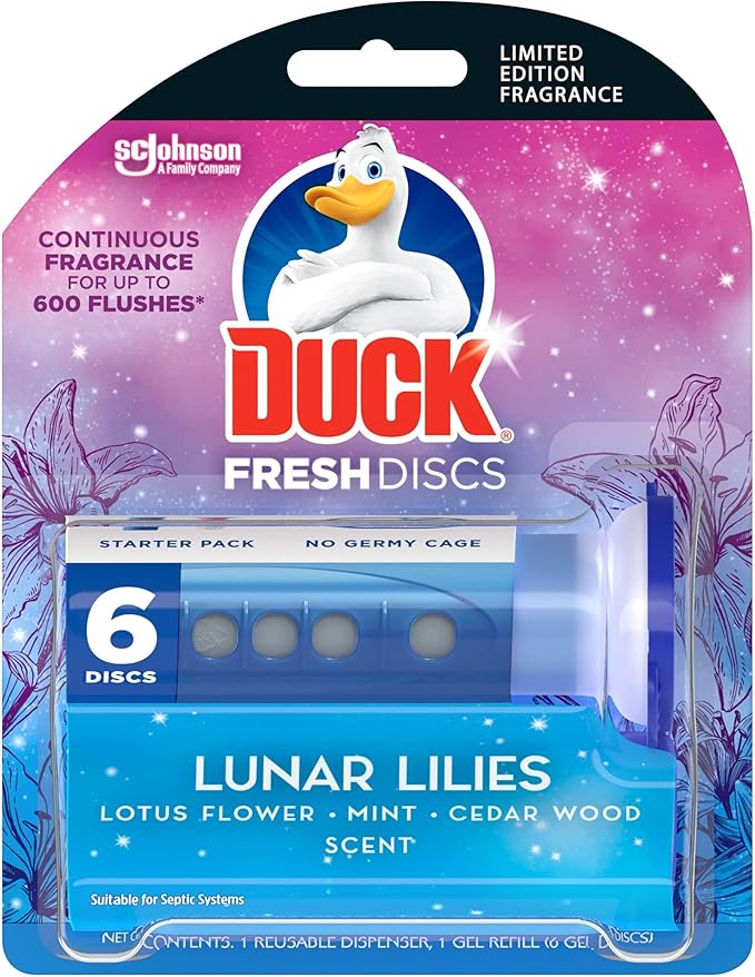 Duck Lunar Lilies Scent Fresh Discs Pack of 6