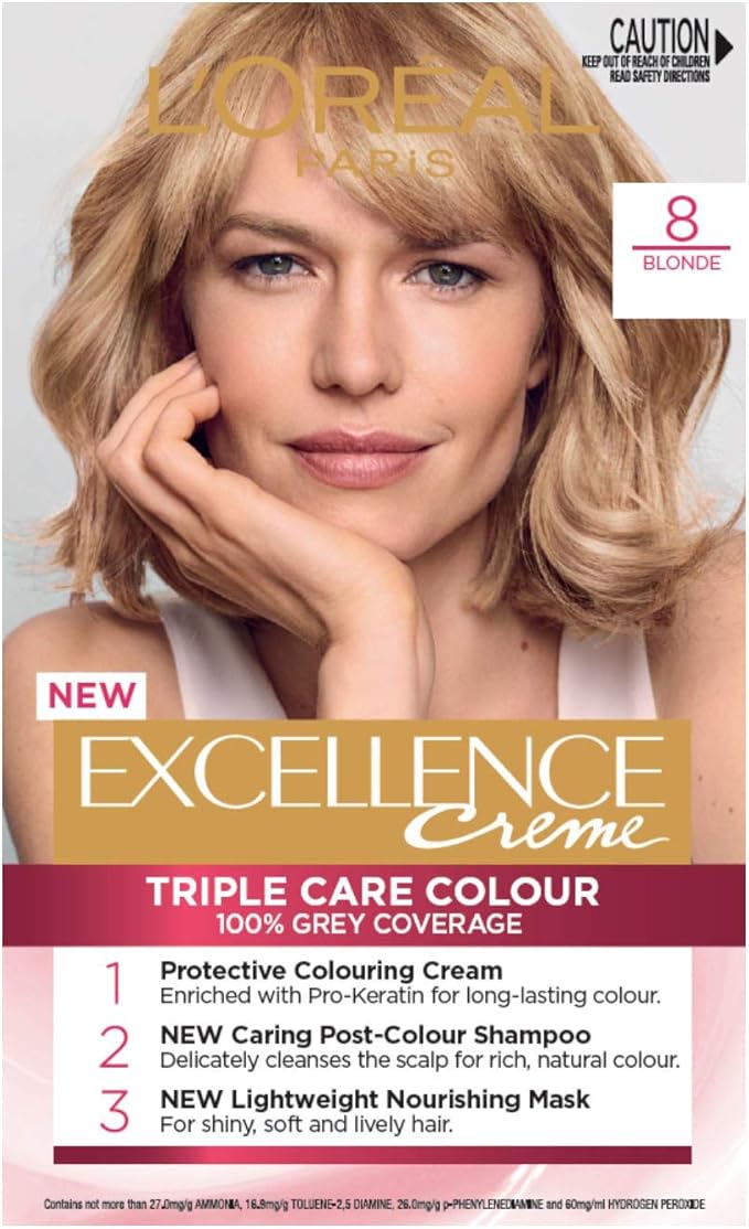 L'Oréal Paris Excellence Crème 8 Blonde Full Gray Coverage Hair Color