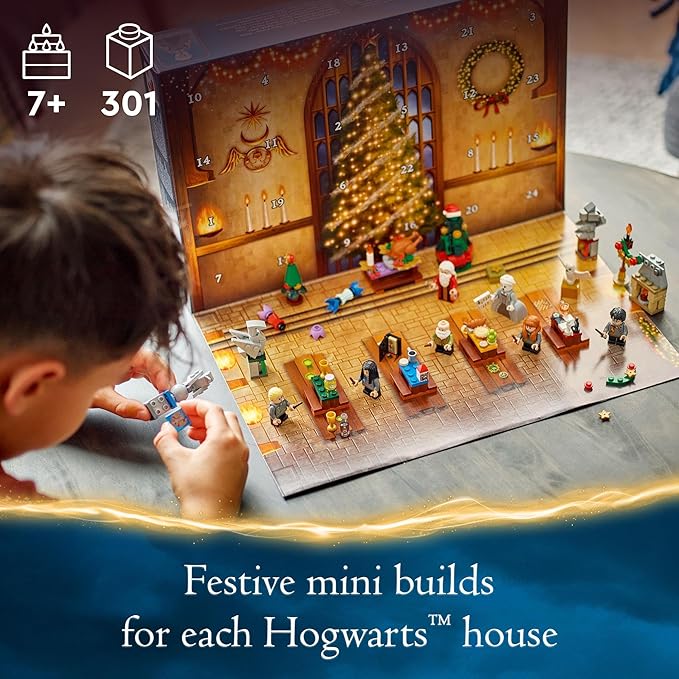 LEGO® Harry Potter 2024 Advent Calendar 76438 Hogwarts Set with 7 Minifigures and 16 Builds for Kids 8+