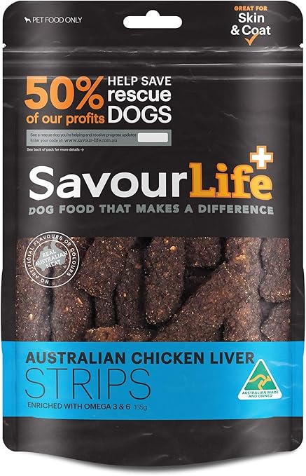 SavourLife 165g Australian Liver Strips Healthy Dog Treats