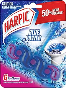 Harpic Blue Power Toilet Block Cleaner Floral Sensations Single Pack