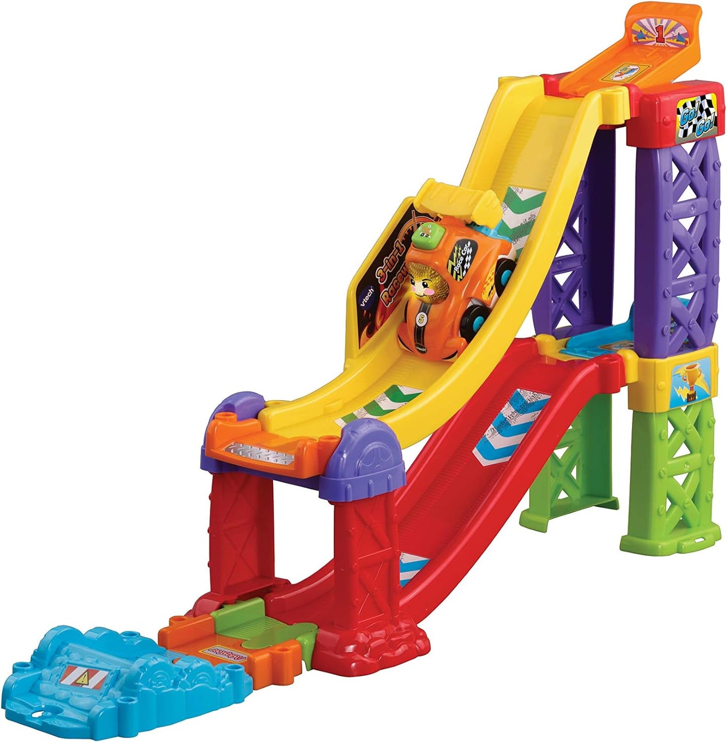 VTech Toot-Toot Drivers 3-in-1 Raceway - Interactive Race Tracks for Kids, Multicolour