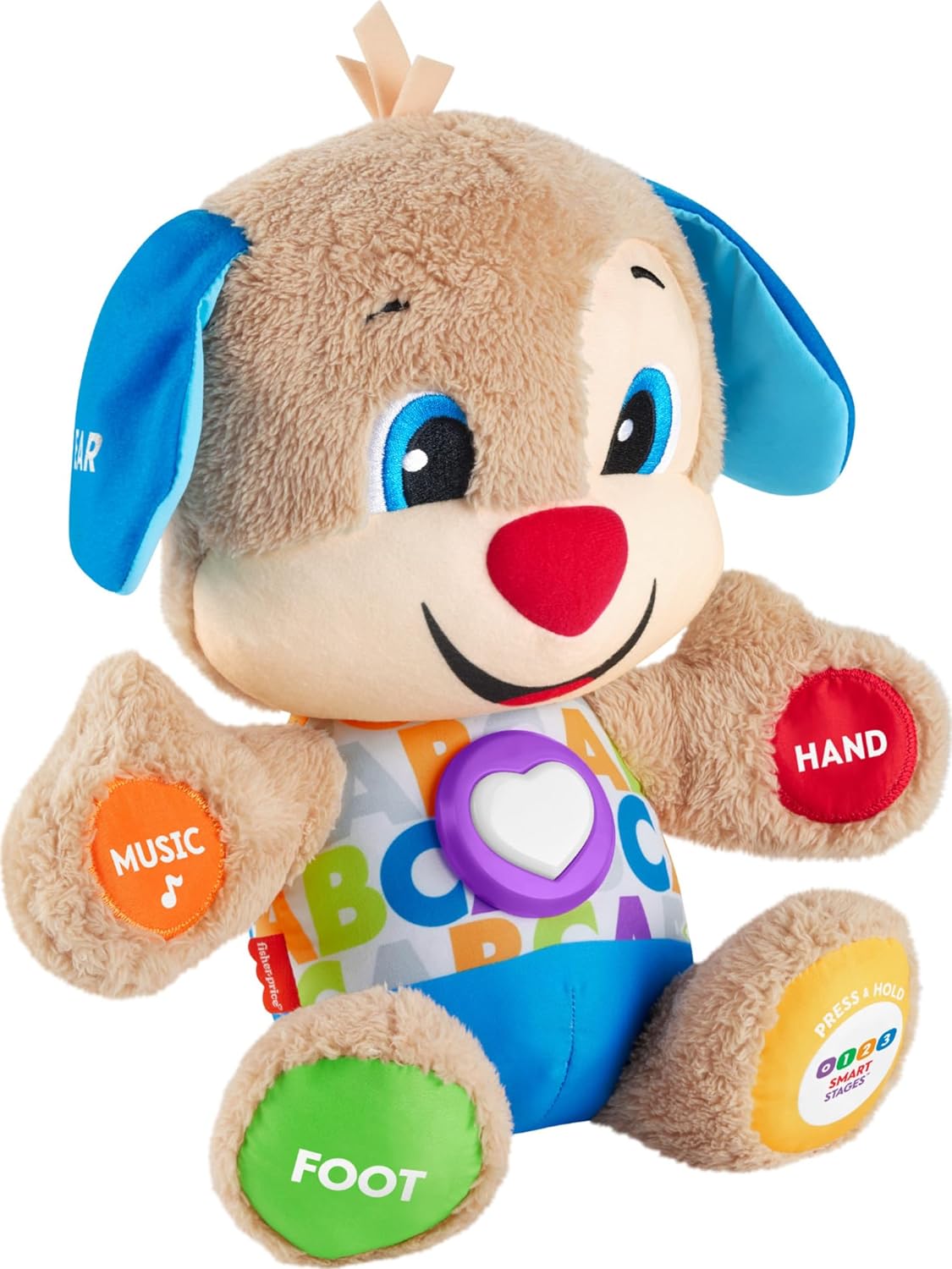 Fisher-Price Laugh & Learn Smart Stages Puppy - Plush Toy with Music, Lights, and Learning for Baby to Toddler