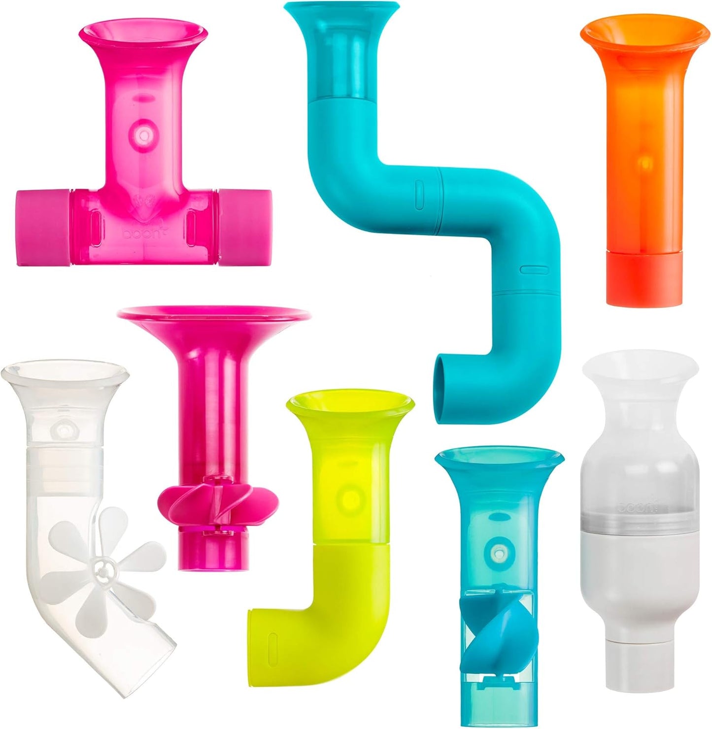 Boon Building Bath Toy Bundle - 13 Pieces: Gears, Pipes, and Tubes (B11342)