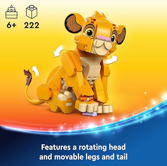 LEGO® Disney Simba The Lion King Cub Set 43243 Buildable Toy for Kids Ages 6 and Up