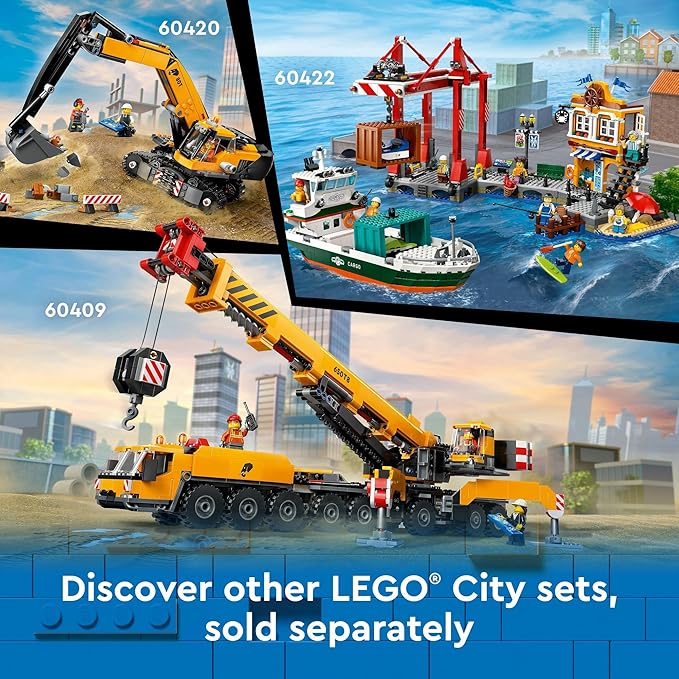 LEGO® City Tow Truck & Sports Car Repair 60435 Set for Kids 4+ with 2 Minifigures and Cochlear Implant Accessory