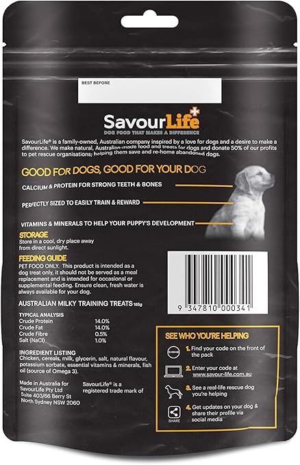 SavourLife 150g Australian Milky Training Treats Healthy Dog Training Snacks