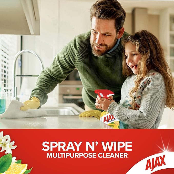 Ajax 500mL Antibacterial Cleaner Trigger Spray Lemon Citrus Household Grade