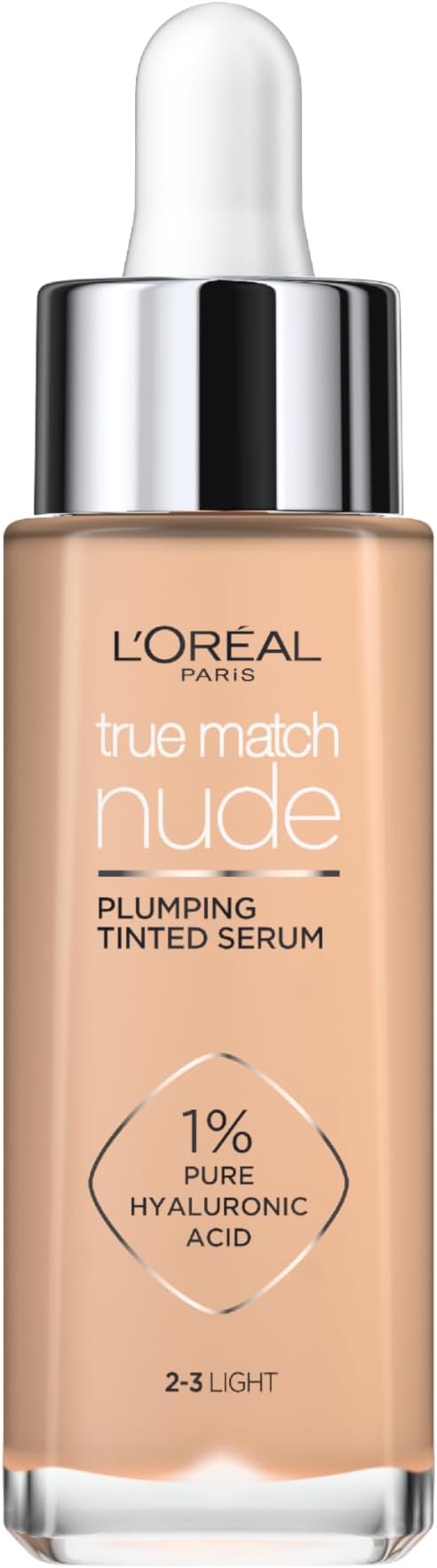 L'Oréal Paris True Match Nude Serum Foundation 30ml Hydrating & Smoothing Formula for a Flawless Shade