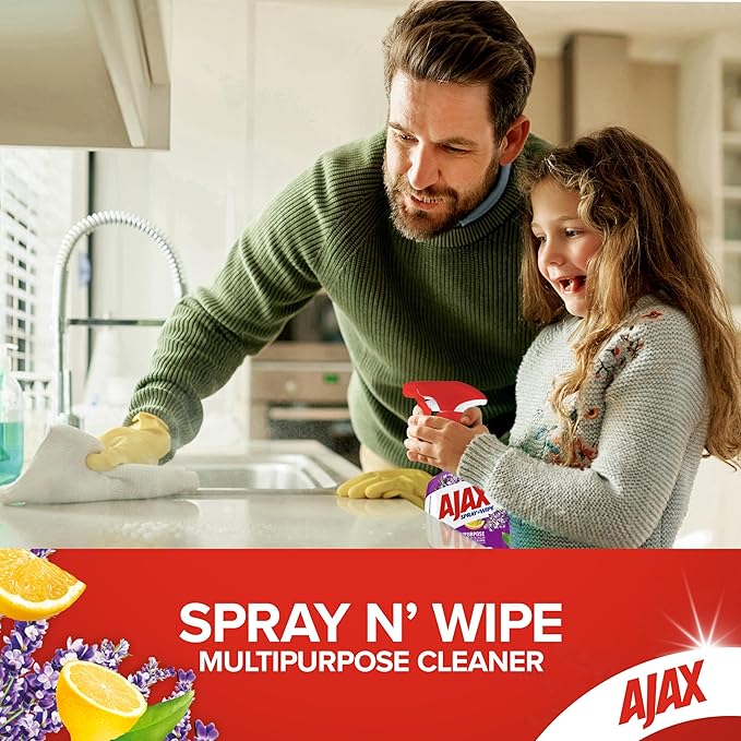 Ajax 500mL Multi-Purpose Spray 'n Wipe Cleaner Lavender & Citrus Scent