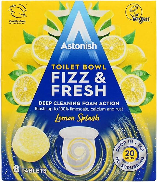 Astonish Lemon Splash Toilet Bowl 8-Pieces Tablets