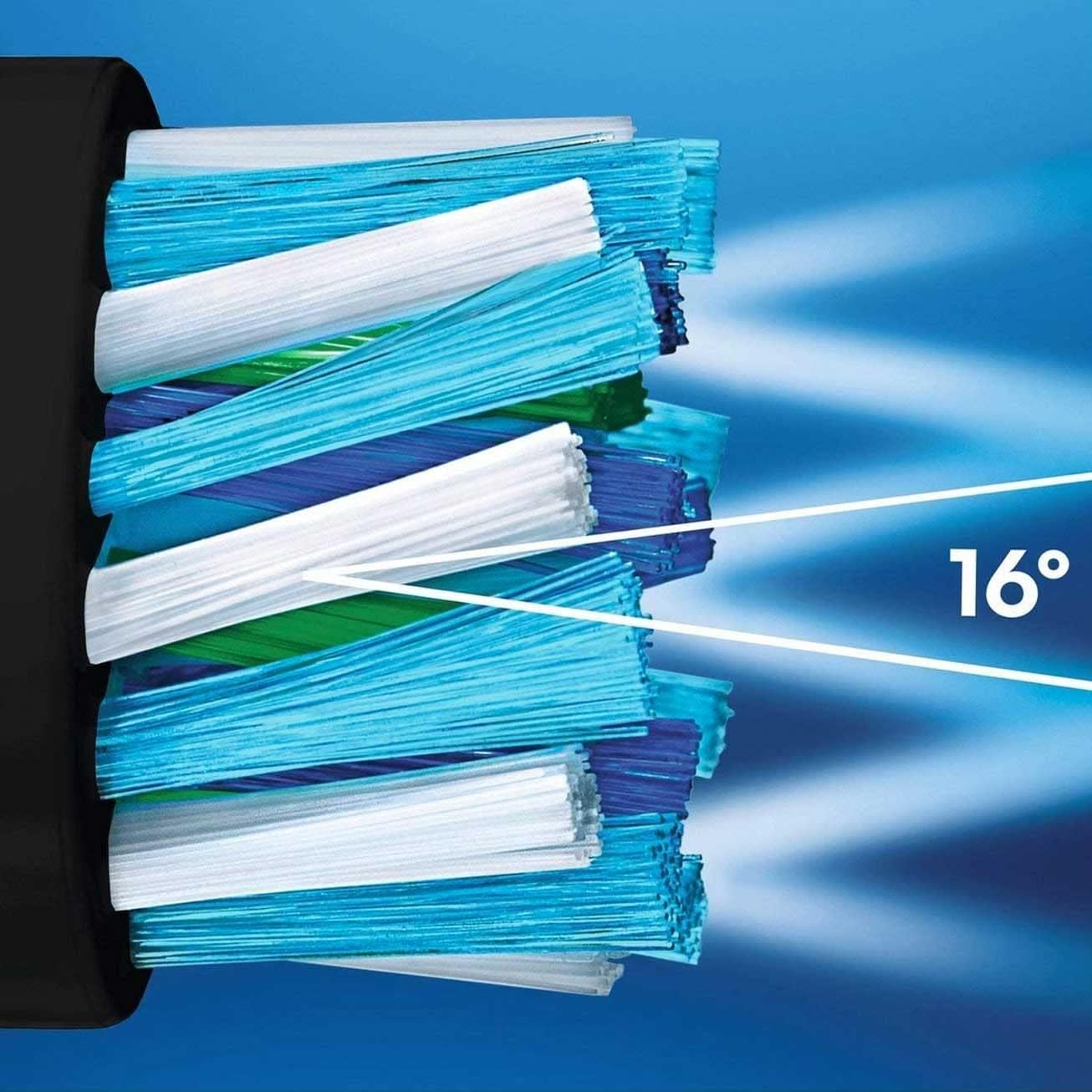 Oral-B CrossAction Toothbrush Heads Black Refill Pack 4 Count