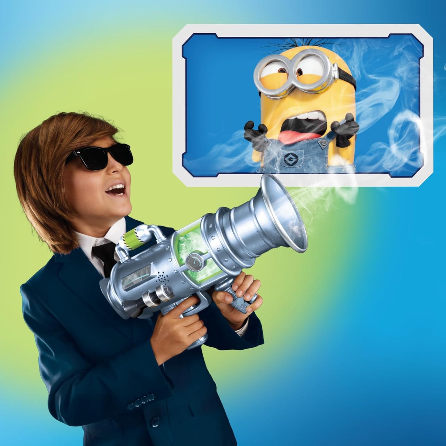 Despicable Me 4 Ultimate Fart Blaster, 15 Fart Sounds , Real Fart Rings of Fog , Lights & Smells ,2 Scented Fart Formulas