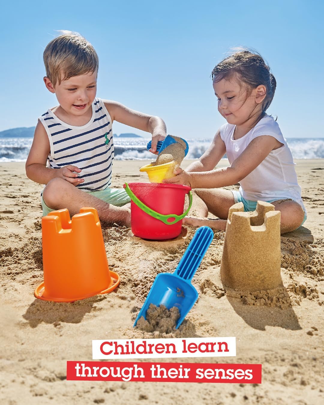 Hape E4053 5-in-1 Beach Set Toys, Multi