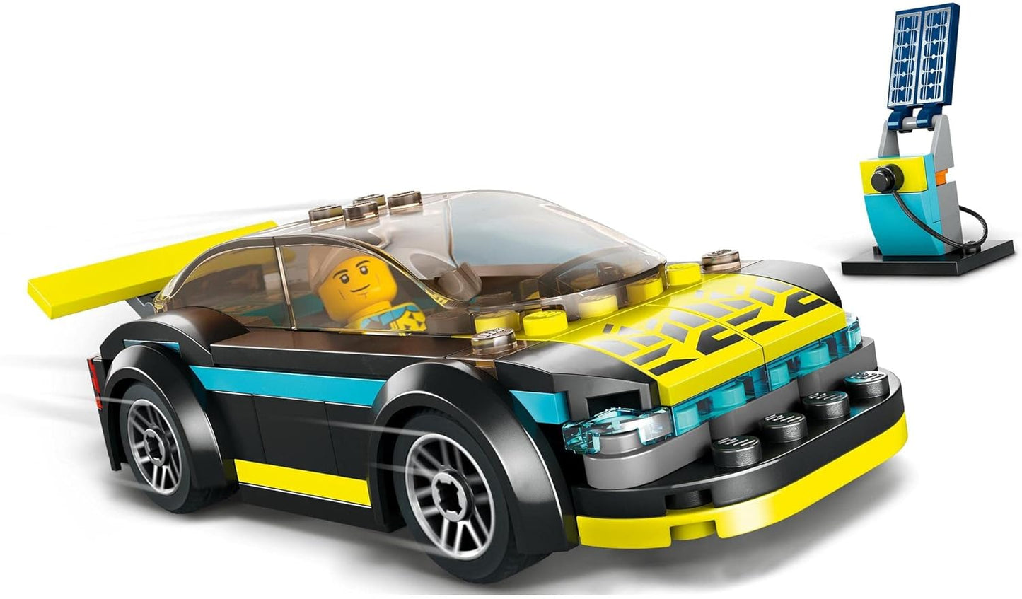 LEGO® City Electric Sports Car 60383 – Vehicle Playset for Kids 5+ with Charging Point and Minifigure