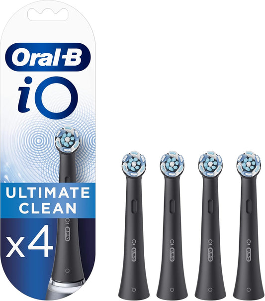 Oral-B iO Ultimate Clean Toothbrush Heads 4 Pack Black Refills