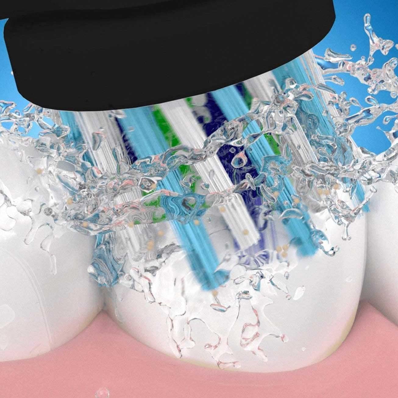 Oral-B CrossAction Toothbrush Heads Black Refill Pack 4 Count