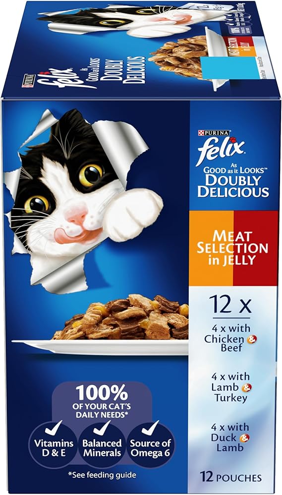 FELIX “As Good As It Looks” Adult Cat Food 60 × 85 g Meat Selection