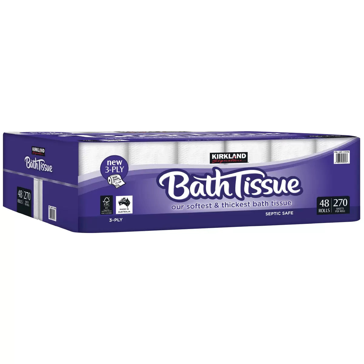 Kirkland 3-Ply Bathroom Tissue 48 Rolls 270 Sheets Per Roll