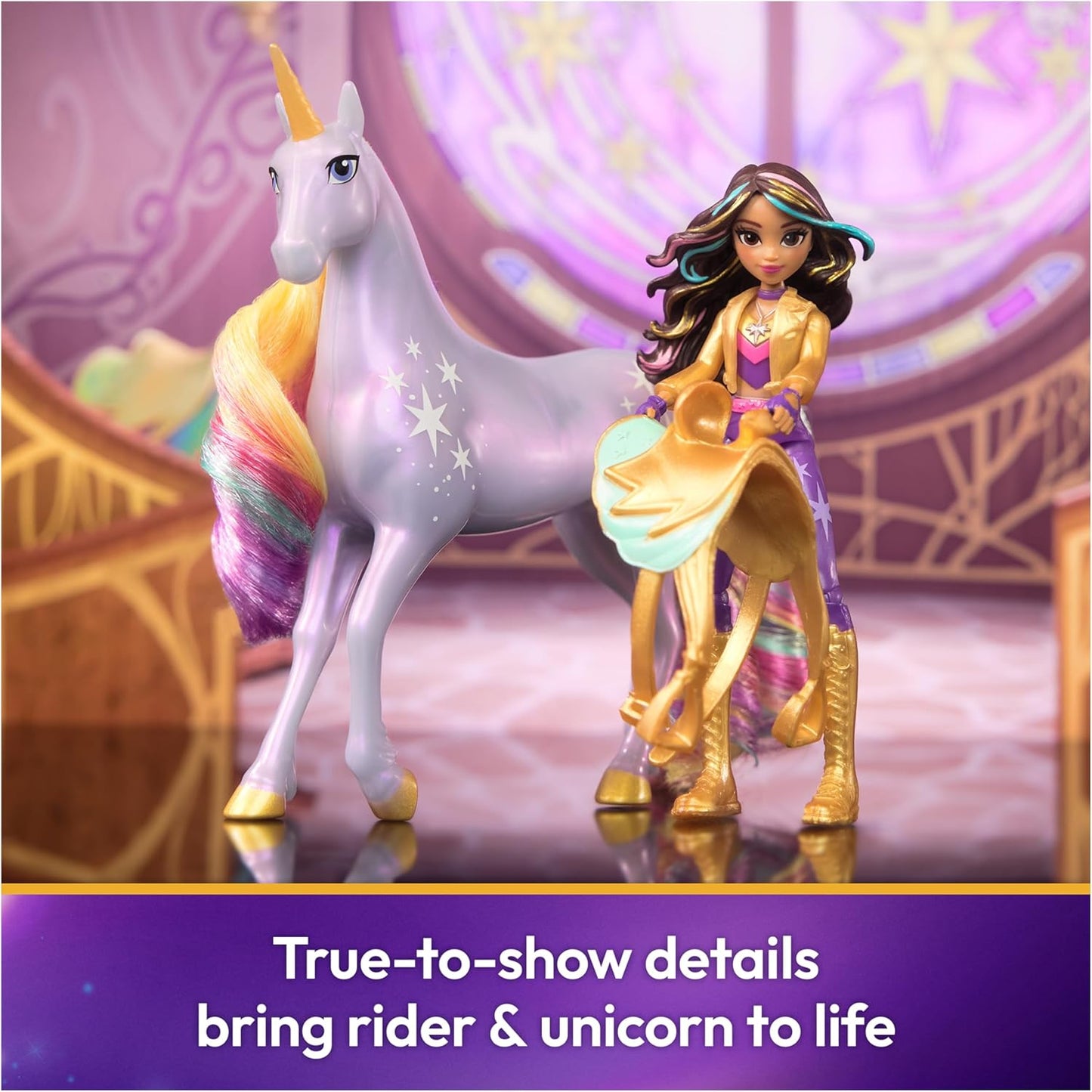 Sophia & Wildstar Unicorn Academy Set: Dolls, Riding Accessories & Hair Tool for Girls 4+