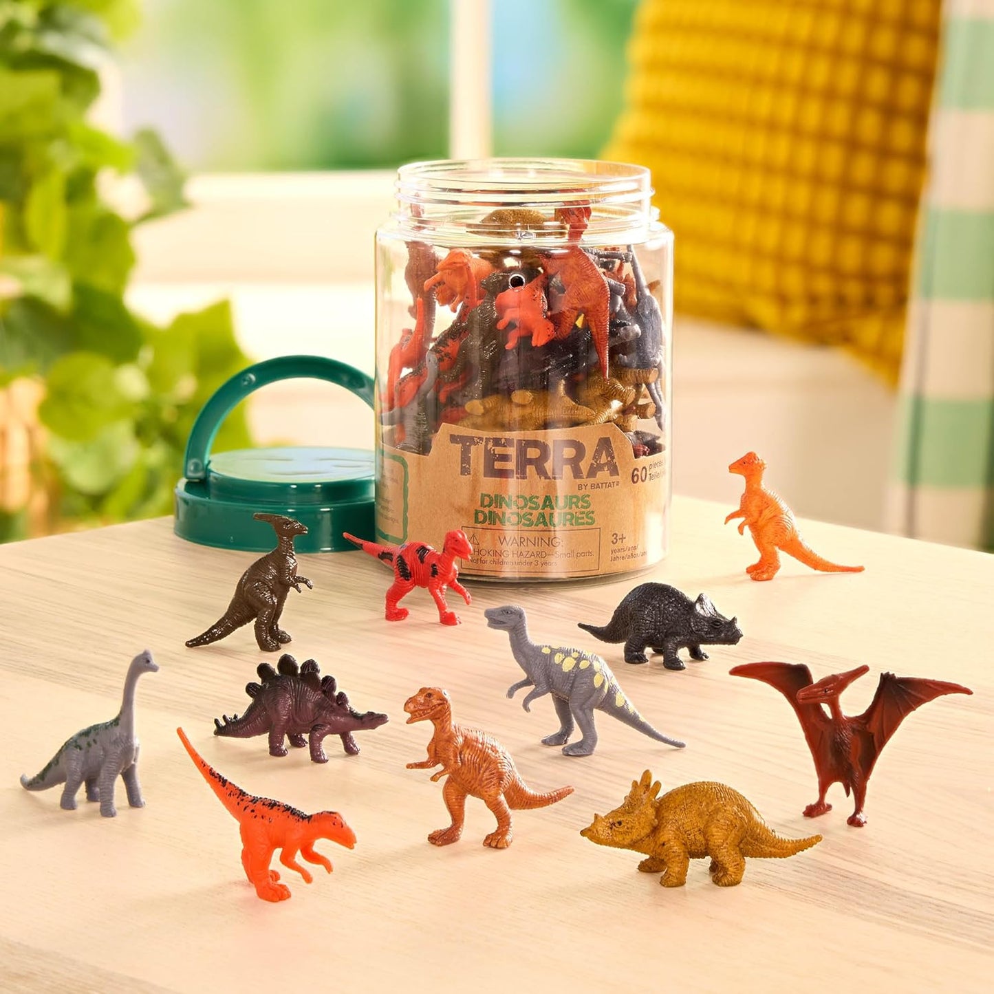 Terra by Battat – 60 Dinosaur Figures – Assorted Mini Animal Toys for Kids 3+ – Party Supplies & Decorations