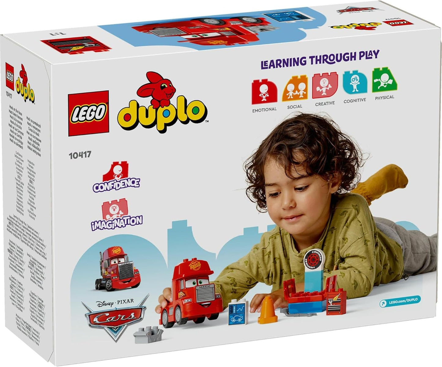 LEGO® DUPLO® Disney and Pixar’s Cars Mack at The Race 10417 - Buildable Red Hauler Truck for Toddlers 2+