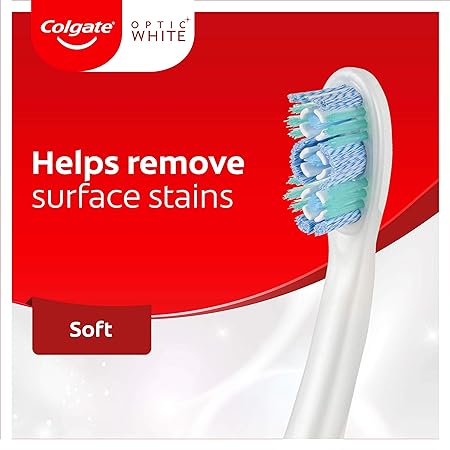 Colgate 360° Optic White Battery Powered Toothbrush, 1 Pack