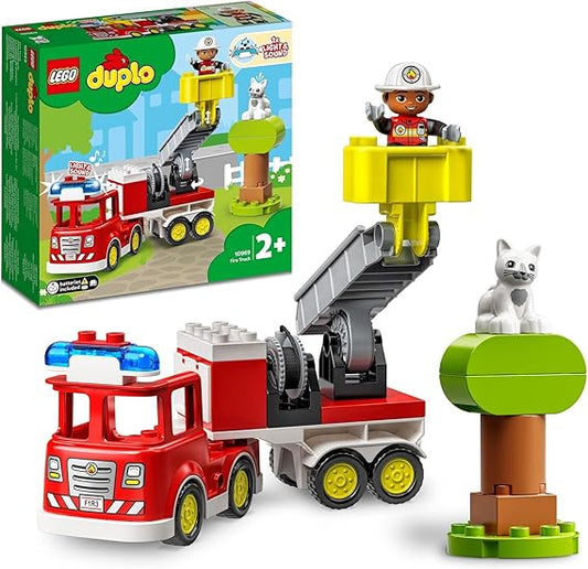 LEGO® DUPLO Rescue Fire Engine 10969 Toddler Toy with Lights and Siren for Kids 2+