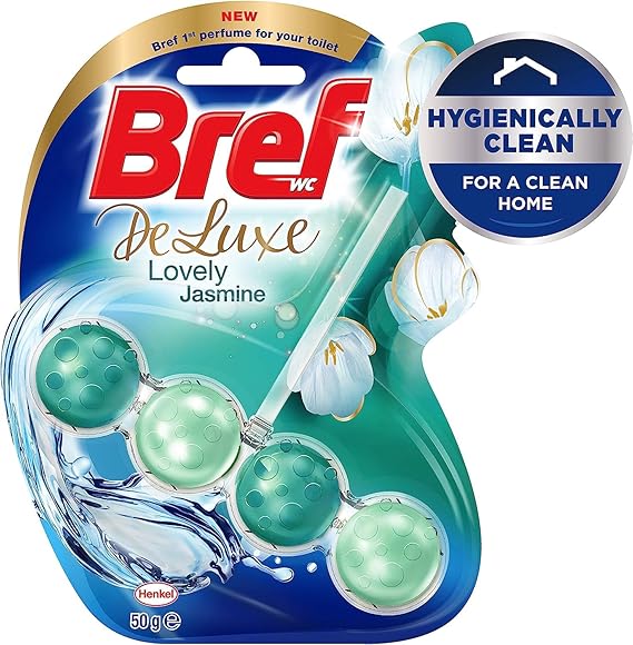 Bref 50g Deluxe Jasmine Toilet Rim Block Cleaner Lovely Scent