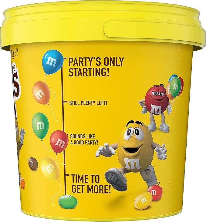 M&M's Peanut Chocolate Party Tub 575g Large Pack of Crunchy Peanut & Chocolate Treats