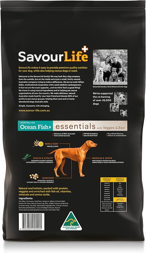 SavourLife Essentials 3kg Ocean Fish Dog Food Nutritious & Tasty Formula