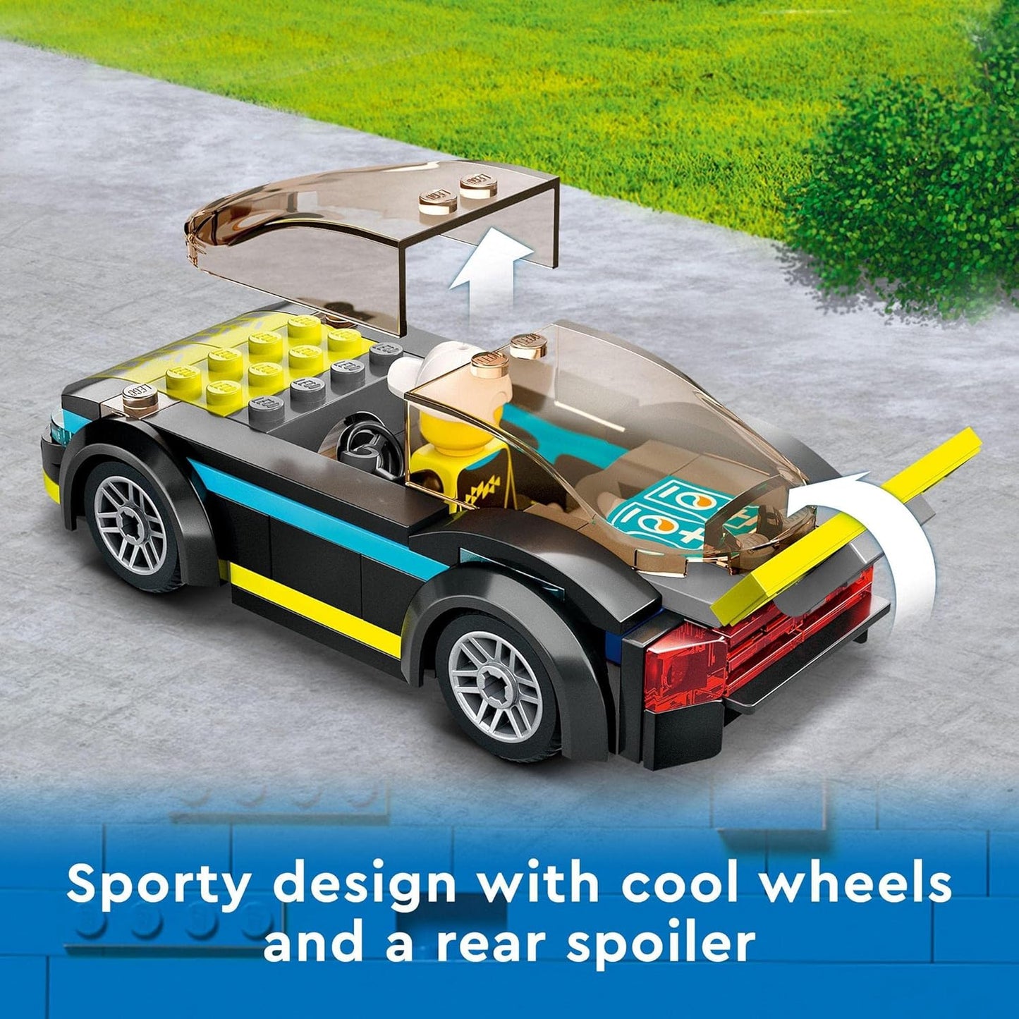 LEGO® City Electric Sports Car 60383 – Vehicle Playset for Kids 5+ with Charging Point and Minifigure