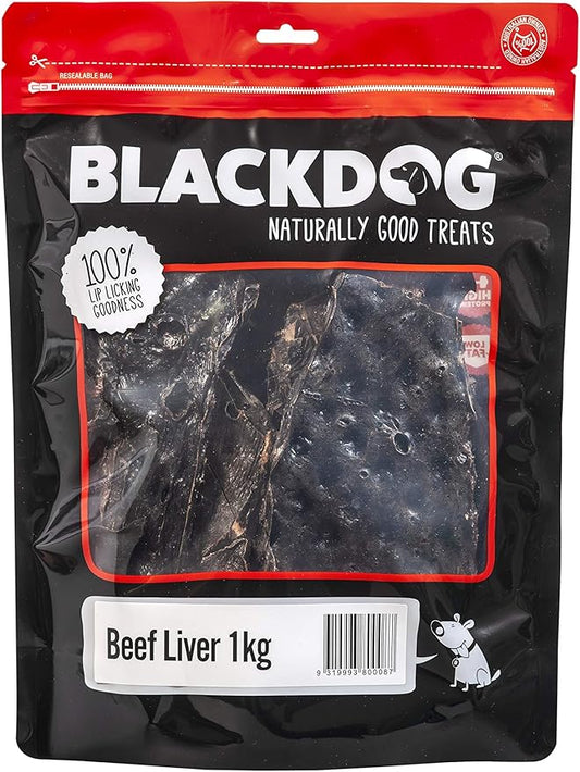 BLACKDOG 1kg Beef Liver  Delicious & Nutritious Dog Treats