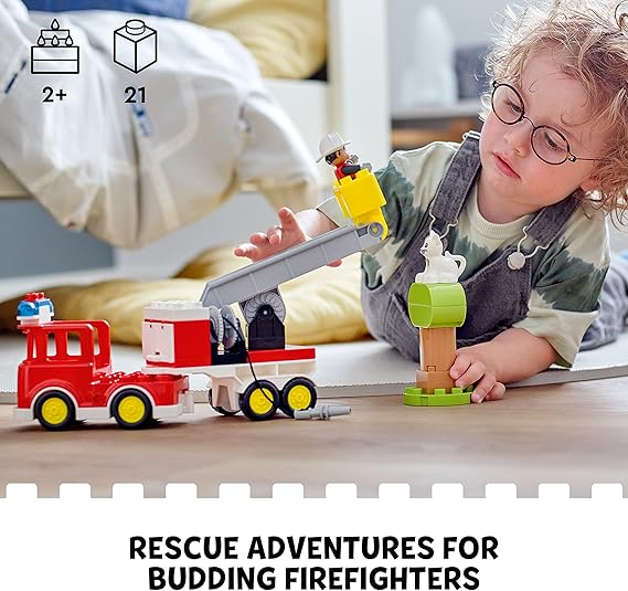 LEGO® DUPLO Rescue Fire Engine 10969 Toddler Toy with Lights and Siren for Kids 2+