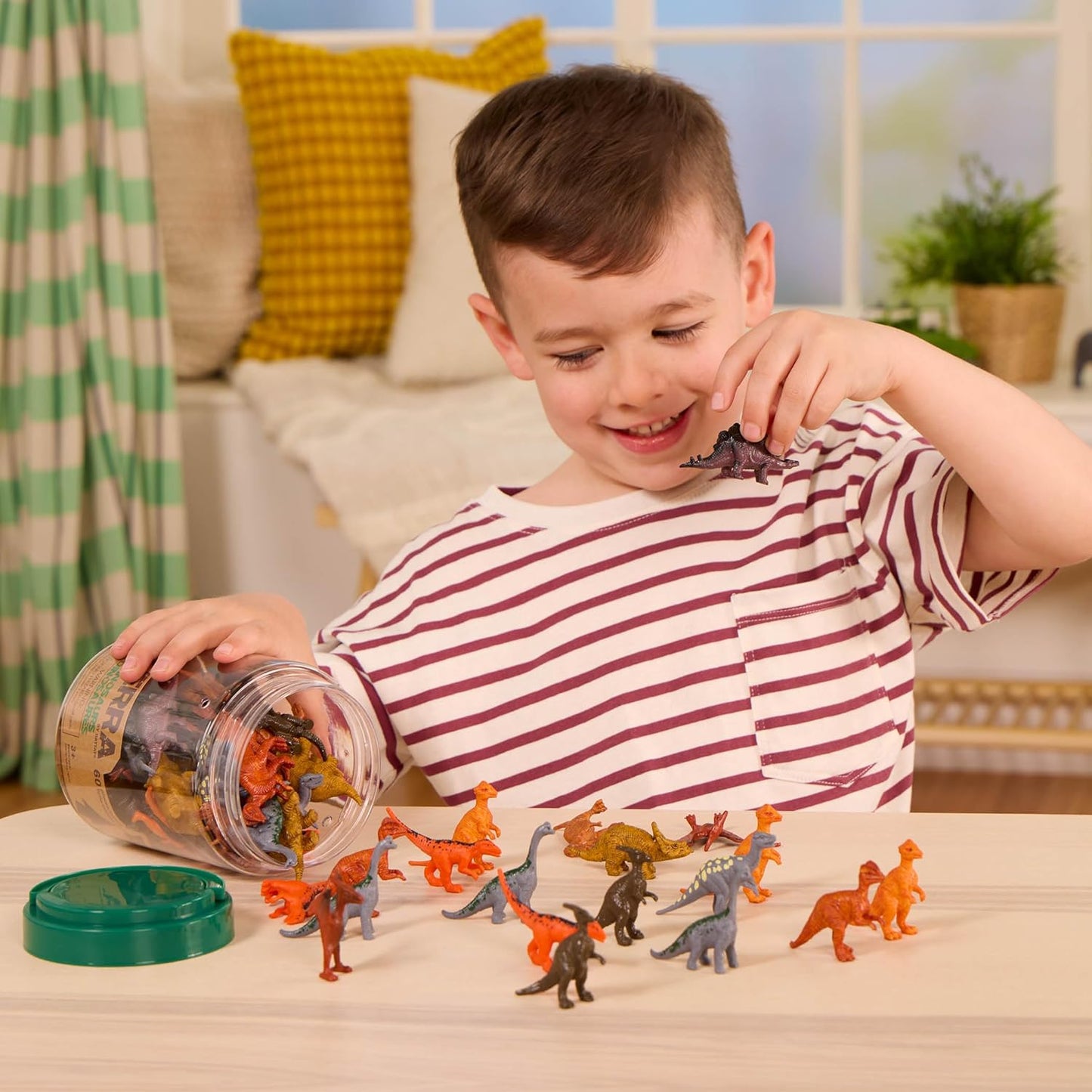 Terra by Battat – 60 Dinosaur Figures – Assorted Mini Animal Toys for Kids 3+ – Party Supplies & Decorations