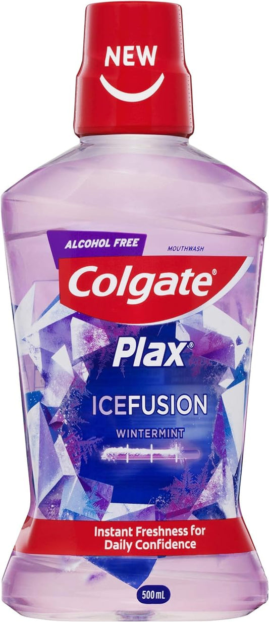 Colgate Plax Ice Fusion Antibacterial Mouthwash, 500mL