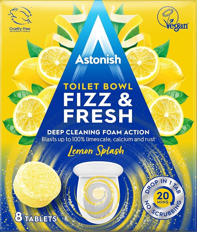 Astonish Fast Action Toilet Cleaner 8 Tablets Removes Calcium & Rust