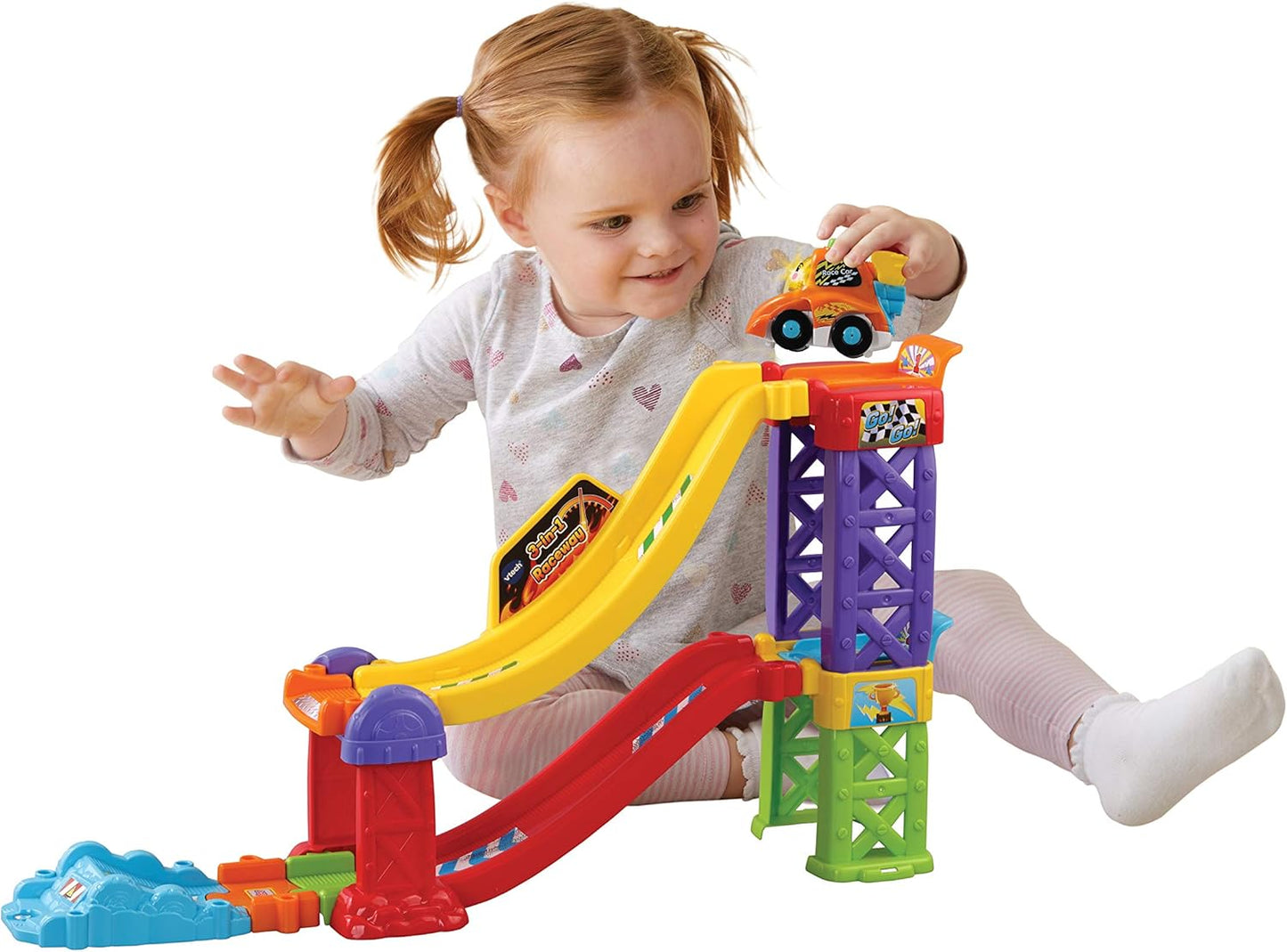 VTech Toot-Toot Drivers 3-in-1 Raceway - Interactive Race Tracks for Kids, Multicolour