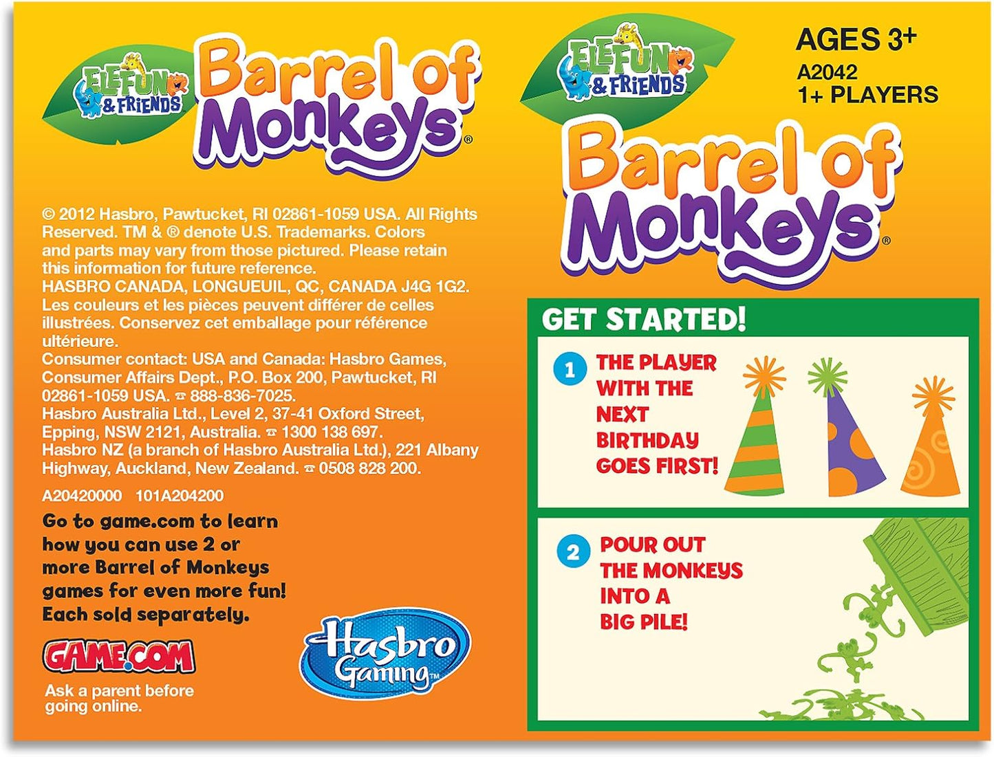 Hasbro Barrel of Monkeys - Elefun and Friends: Balance Carefully or Lose Your Turn - Preschool Games and Toys for Kids Ages 3+"