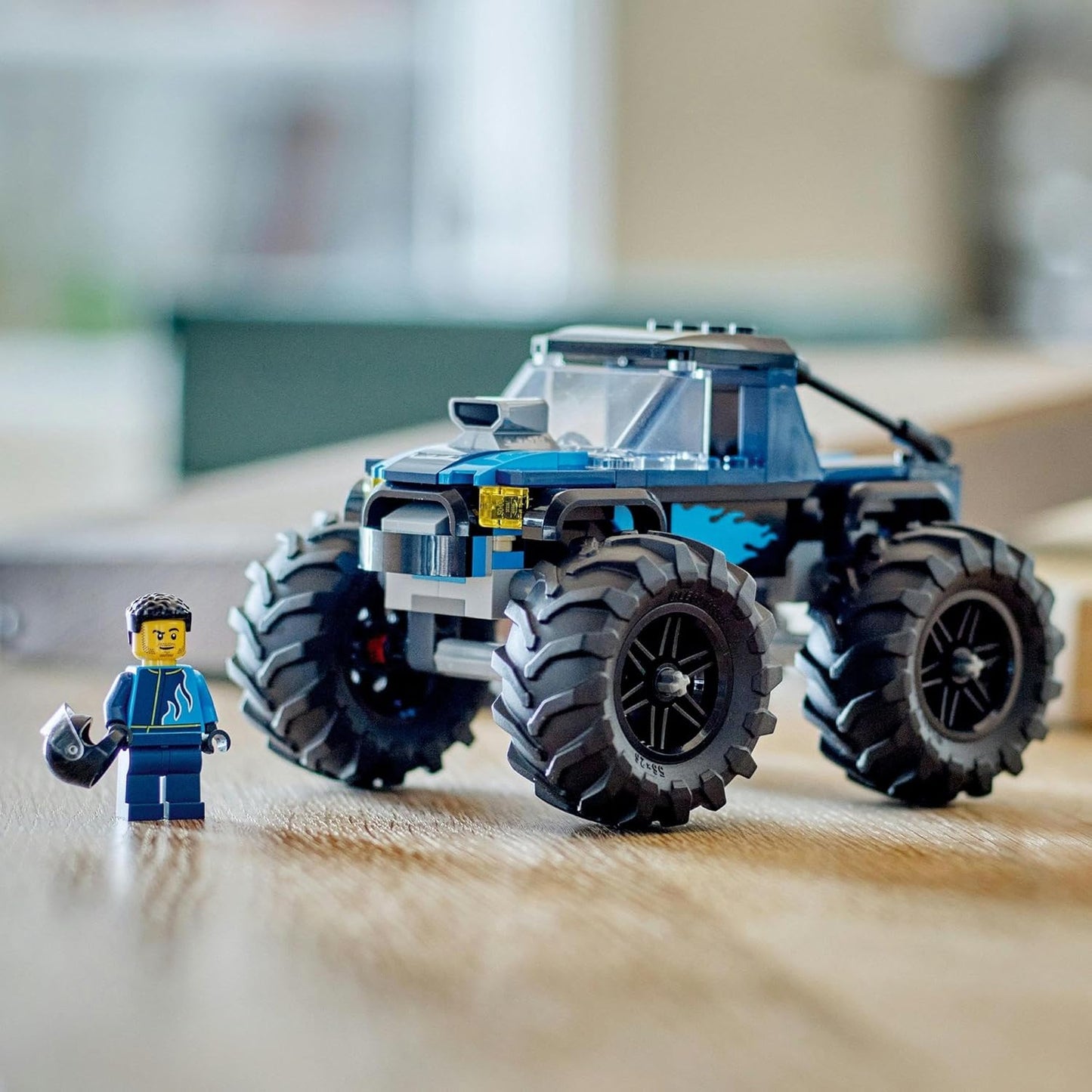 LEGO® City 60402 Blue Monster Truck Off-Road Playset with Driver Minifigure, Imaginative Toy for Kids 5+