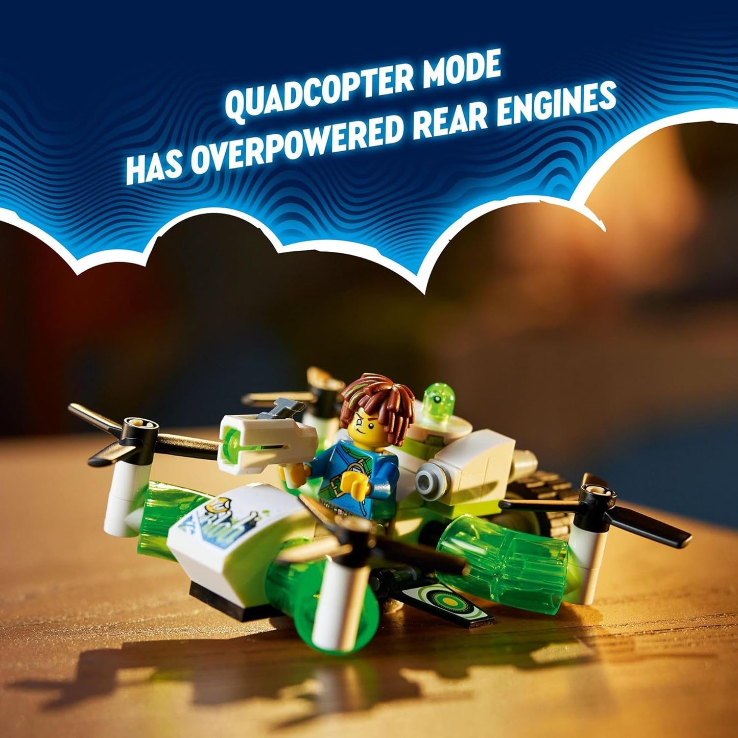 LEGO® DREAMZzz Mateo's Off-Road Car 71471, a set that transforms into a dune buggy or quadcopter.