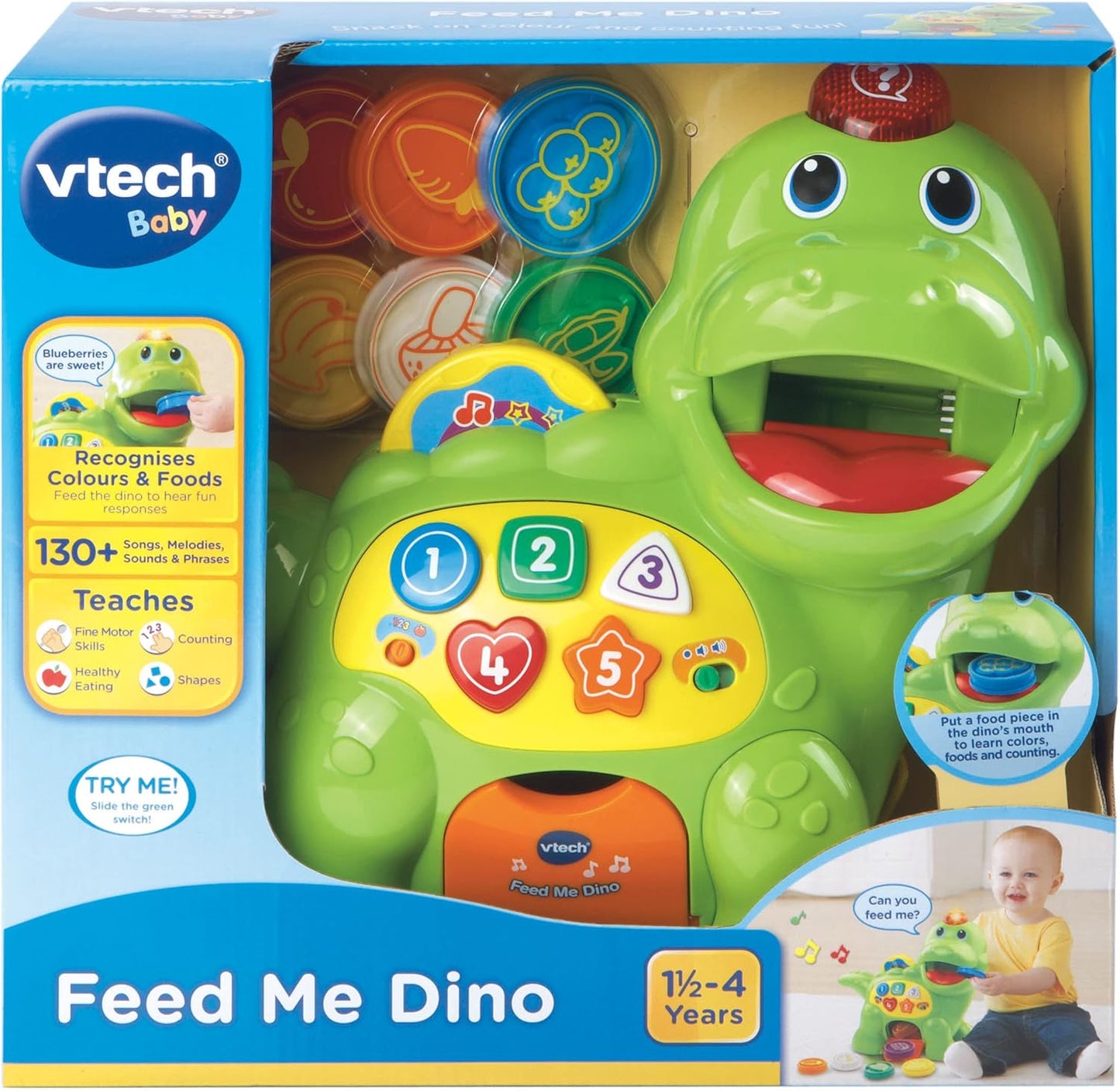 VTech Baby Feed Me Dino, Multi Model 157703