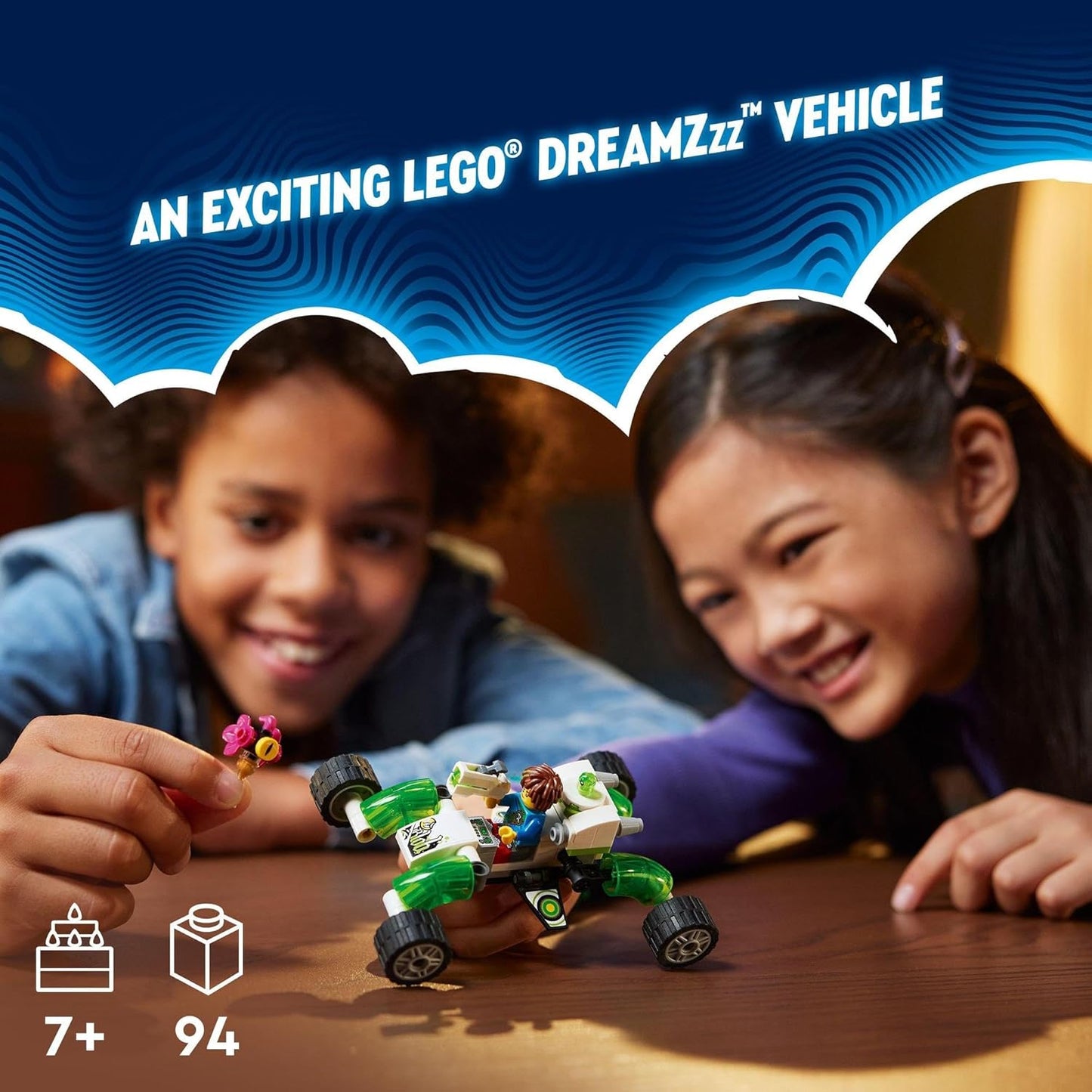 LEGO® DREAMZzz Mateo's Off-Road Car 71471, a set that transforms into a dune buggy or quadcopter.