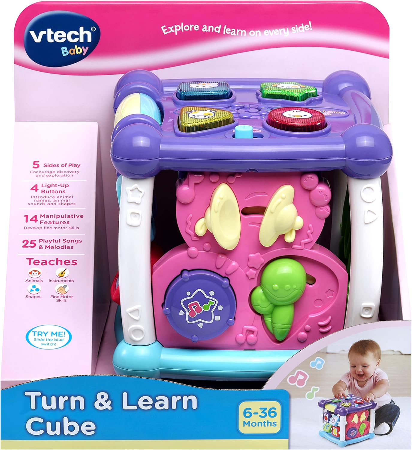 VTech Baby Turn & Learn Cube, Multi Model 150503