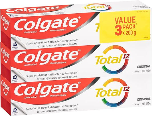 Colgate Total Original Antibacterial Toothpaste Value Pack 3 x 200g