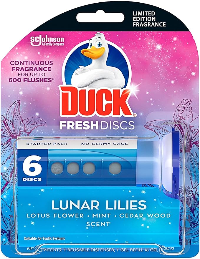 Duck Lunar Lilies Scent Fresh Discs Pack of 6